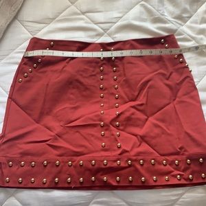 Gianni Bini Studded red mini skirt